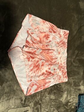 Old Navy Coral and White Tie-Dye Athletic Shorts